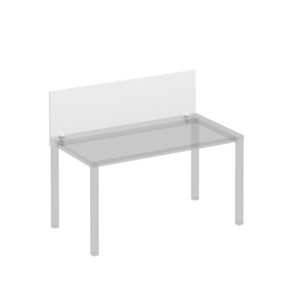 Экран для стола 140 на белом металлокаркасе Комфорт КФ, белый премиум (140x45x1.8) К.Б 842 в Элисте