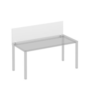 Экран для стола 160 на белом каркасе с кронштейнами Комфорт КФ, белый премиум (160x45x1.8) К.Б 843 в Элисте