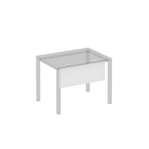 Экран стола защитный (ДСП) с кронштейнами для стола 100 на белом металлокаркасе Комфорт КФ, белый премиум (85x3.2x1.8) К.Б1 810 в Элисте