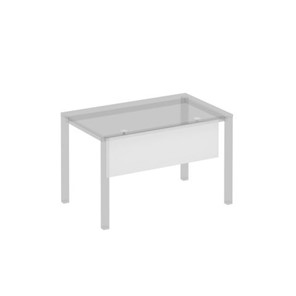 Экран стола защитный (ДСП) с кронштейнами для стола 120 на белом металлокаркасе Комфорт КФ, белый премиум (120x3.2x1.8) К.Б1 812 в Элисте