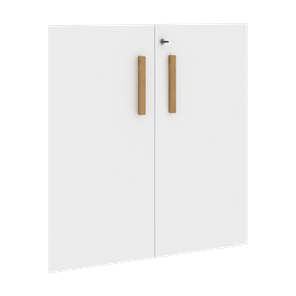 Двери для шкафов низкие с замком FORTA Белый FLD 40-2(Z) (794х18х766) в Элисте