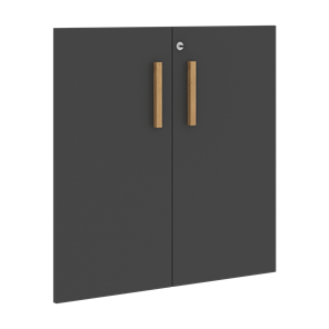 Низкие двери для шкафов с замком FORTA Черный ГрафитFLD 40-2(Z) (794х18х766) в Элисте