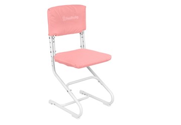 Комплект чехлов на сиденье и спинку стула СУТ.01.040-01 Розовый, Замша в Элисте