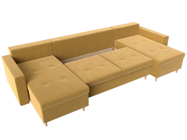 П-образный диван Белфаст, Желтый (Микровельвет) в Элисте - изображение 1