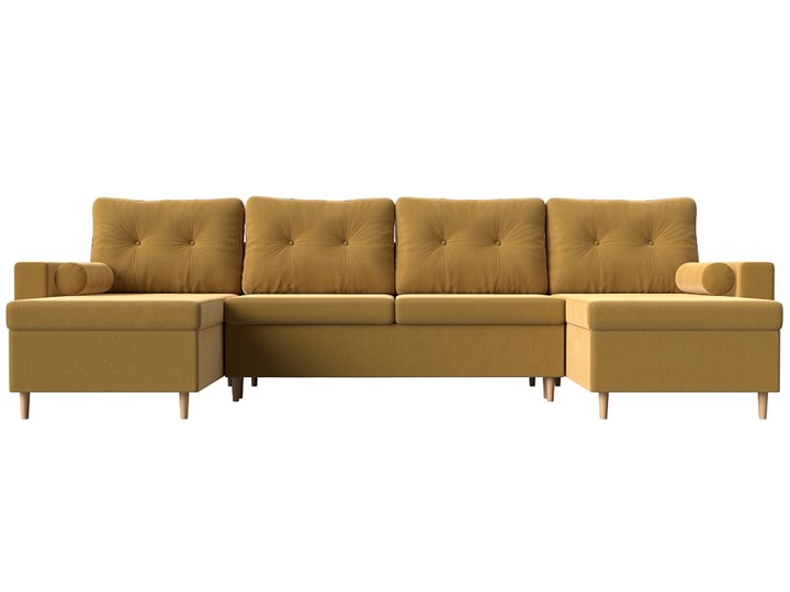 П-образный диван Белфаст, Желтый (Микровельвет) в Элисте - изображение 5