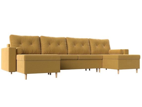 П-образный диван Белфаст, Желтый (Микровельвет) в Элисте - изображение