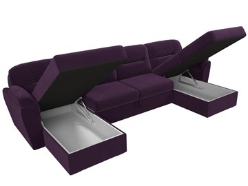 Большой П-образный диван Бостон, Фиолетовый (велюр) в Элисте - предосмотр 7