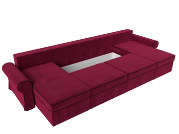 Большой П-образный диван Элис, Бордовый (микровельвет) в Элисте - предосмотр 9