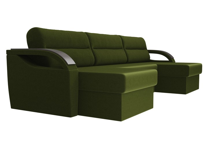 Большой П-образный диван Форсайт, Зеленый (микровельвет) в Элисте - изображение 4