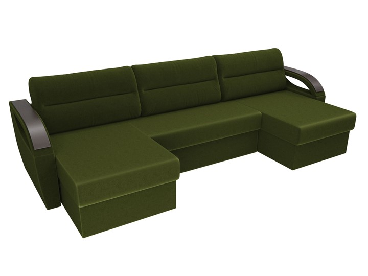Большой П-образный диван Форсайт, Зеленый (микровельвет) в Элисте - изображение 5