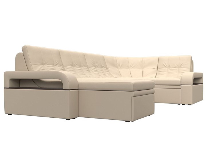 П-образный диван Лига-035, Бежевый (Экокожа) в Элисте - изображение 5