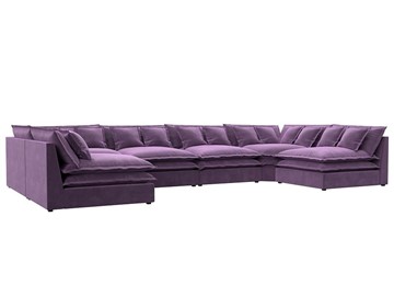 Большой П-образный диван Лига-040, Сиреневый (микровельвет) в Элисте