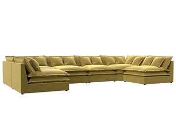 П-образный диван Лига-040, Желтый (микровельвет) в Элисте