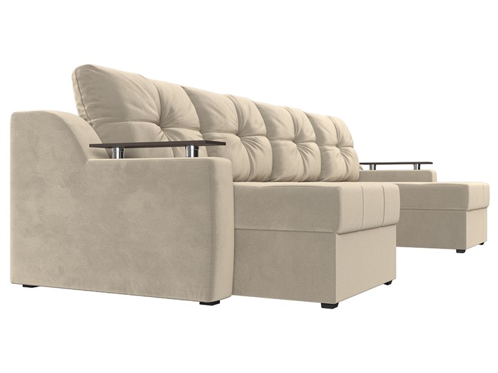 Большой П-образный диван Сенатор, Бежевый (Микровельвет) боннель в Элисте - изображение 6