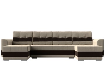 П-образный диван Честер, Бежевый/коричневый (вельвет) в Элисте - предосмотр 1