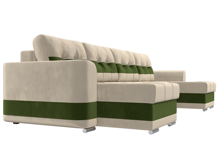 П-образный диван Честер, Бежевый/зеленый (вельвет) в Элисте - изображение 2