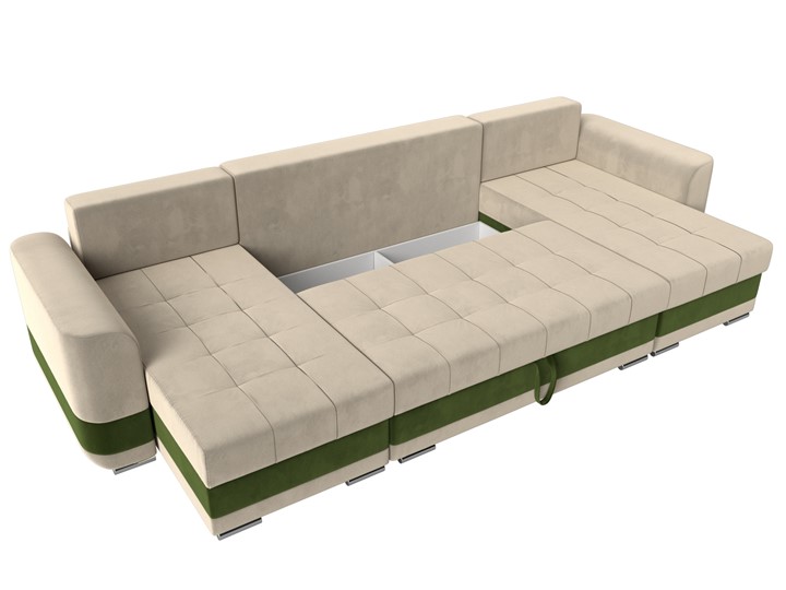 П-образный диван Честер, Бежевый/зеленый (вельвет) в Элисте - изображение 6