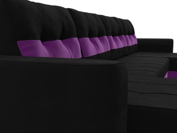 П-образный диван Честер, Черный/фиолетовый (вельвет) в Элисте - предосмотр 3