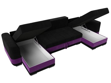 П-образный диван Честер, Черный/фиолетовый (вельвет) в Элисте - предосмотр 5