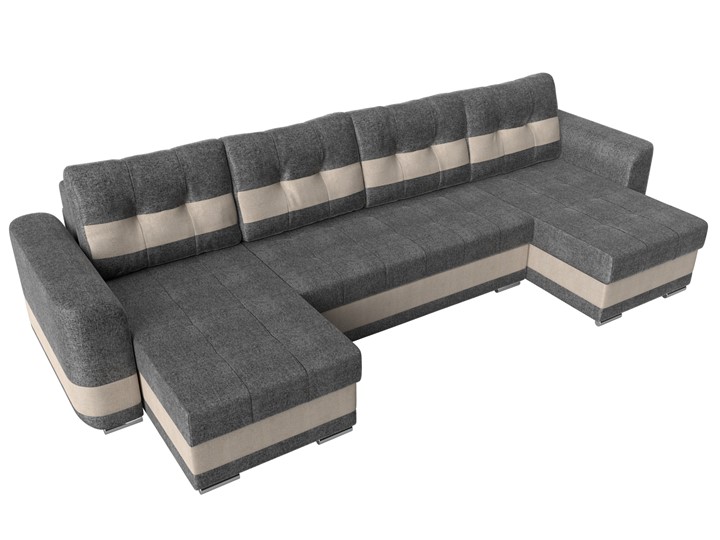 П-образный диван Честер, Серый/бежевый (рогожка) в Элисте - изображение 4