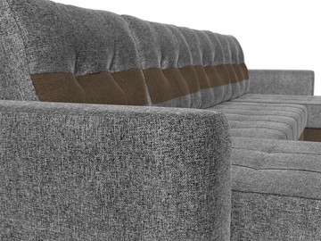 П-образный диван Честер, Серый/коричневый (рогожка) в Элисте - предосмотр 3