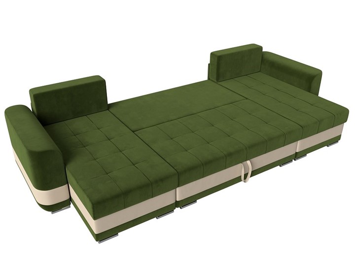 П-образный диван Честер, Зеленый/бежевый (вельвет/экокожа) в Элисте - изображение 7