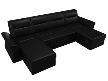 Большой П-образный диван Клайд, Черный (Экокожа) в Элисте - предосмотр 3