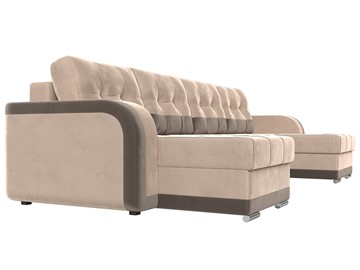 П-образный диван Марсель, Бежевый/коричневый (велюр) в Элисте - предосмотр 2