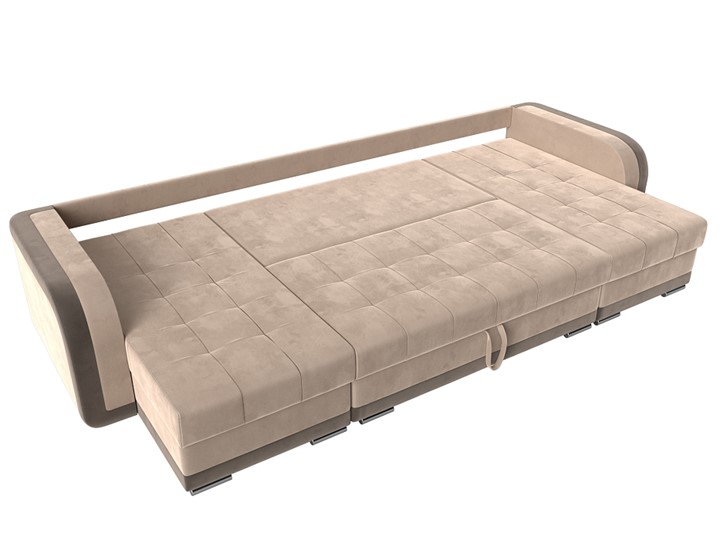 П-образный диван Марсель, Бежевый/коричневый (велюр) в Элисте - изображение 7