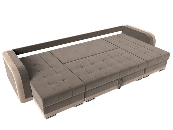 П-образный диван Марсель, Коричневый/бежевый (велюр) в Элисте - изображение 7