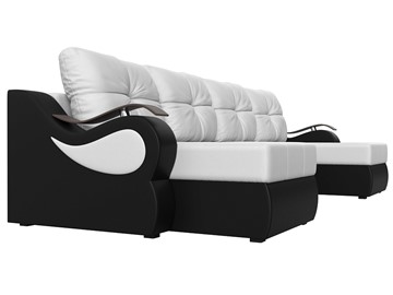 П-образный диван Меркурий П, Белый/черный (экокожа) в Элисте - предосмотр 2