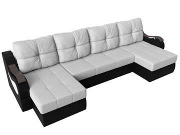 П-образный диван Меркурий П, Белый/черный (экокожа) в Элисте - предосмотр 4