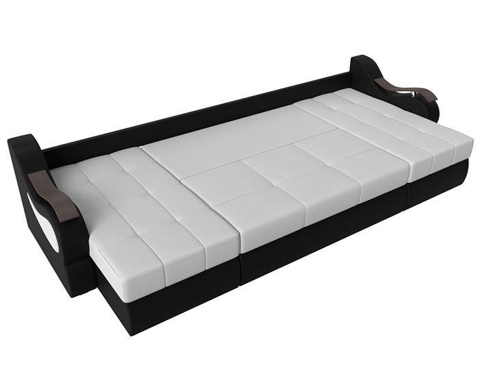 П-образный диван Меркурий П, Белый/черный (экокожа) в Элисте - изображение 5