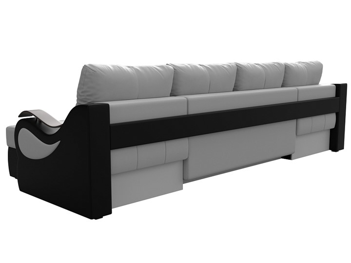 П-образный диван Меркурий П, Белый/черный (экокожа) в Элисте - изображение 7
