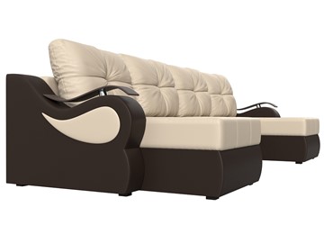 П-образный диван Меркурий П, Бежевый/коричневый (экокожа) в Элисте - предосмотр 2