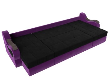 П-образный диван Меркурий П, Черный/фиолетовый (вельвет) в Элисте - предосмотр 5