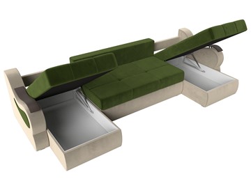 П-образный диван Меркурий П, Зеленый/бежевый (вельвет) в Элисте - предосмотр 6