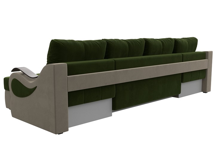 П-образный диван Меркурий П, Зеленый/бежевый (вельвет) в Элисте - изображение 7