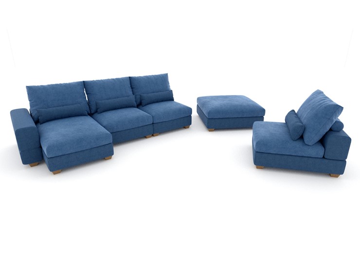 П-образный диван V-10-M П (П1+Д4+Д2+УС+ПС), Memory foam в Элисте - изображение 2