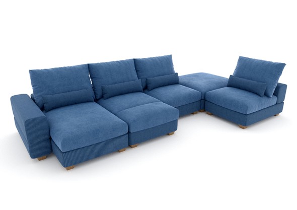 П-образный диван V-10-M П (П1+Д4+Д2+УС+ПС), Memory foam в Элисте - изображение