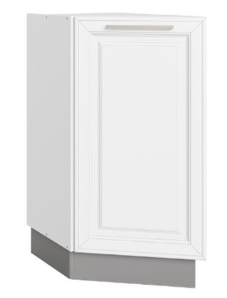 Шкаф рабочий Мишель конц. 45 гр. L300 (1 дв. гл.) эмаль (белый/белый) в Элисте - изображение