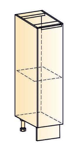 Кухонная тумба Стоун L150 (1 дв.гл.) (белый/джелато софттач) в Элисте - изображение 1