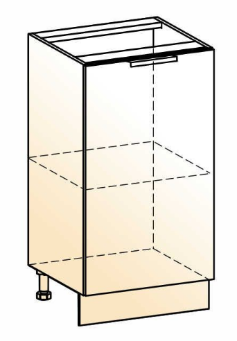Шкаф рабочий Стоун L400 (1 дв.гл.) (белый/джелато софттач) в Элисте - изображение 1
