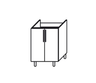 Кухонная тумба Мыло, двухдверная под мойку 820*800*525 мм, СМ 800 в Элисте - изображение
