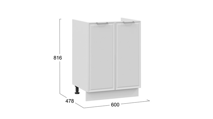 Кухонная тумба Белладжио 1Н6М (Белый, Фон белый) в Элисте - изображение 2