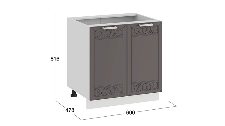 Кухонная тумба Долорес 1Н6 (Белый/Муссон) в Элисте - изображение 2