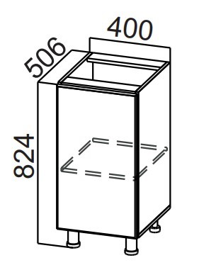 Кухонная тумба Стайл, С400, МДФ в Элисте - изображение