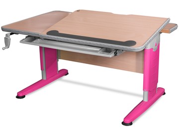 Детский стол-трансформер Mealux Detroit BD-320 NT/R-L клен/розовая в Элисте
