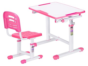 Растущий стол и стул Mealux EVO-07 Pink, розовая в Элисте - предосмотр