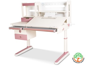 Детский стол-трансформер Mealux Oxford Max, Белый/Розовый в Элисте - предосмотр